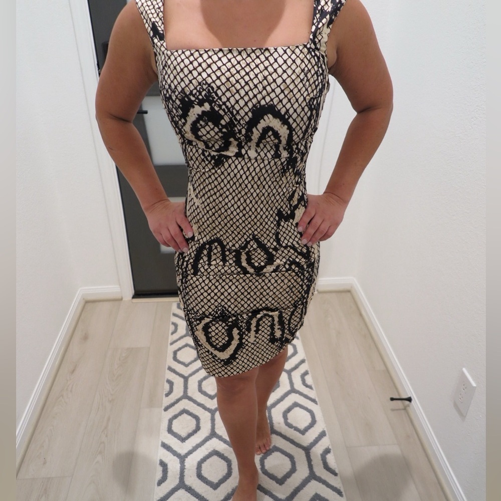 Elegant Black and Cream Women's Dress